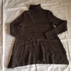 Chunky & Cozy brown turtle neck tunic sweater
